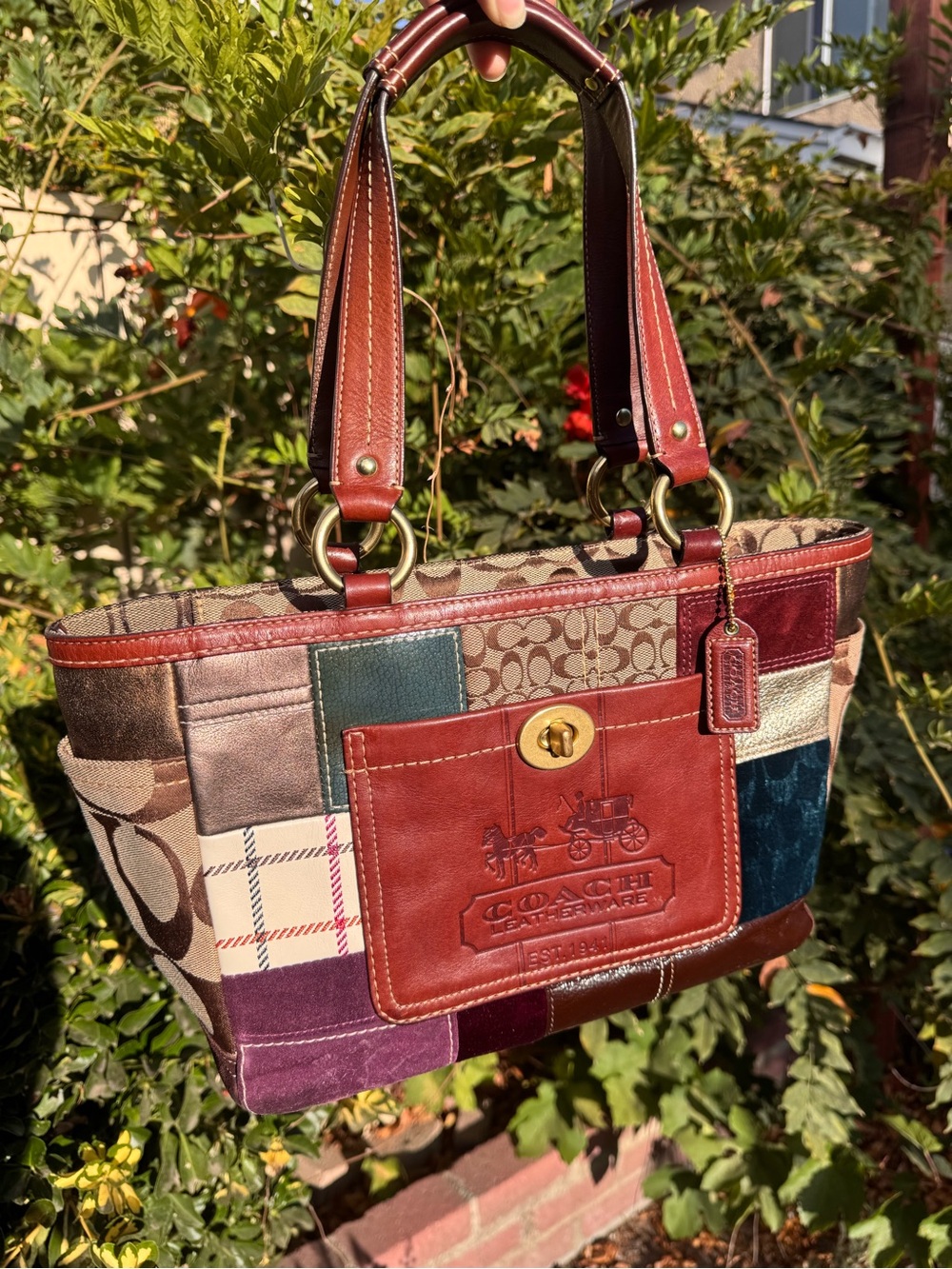 Coach Limited Edition Holiday Patchwork Gallery Tote